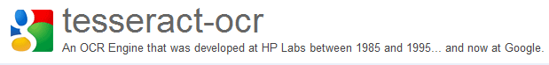 Tesseract OCR Engine bei Google Code