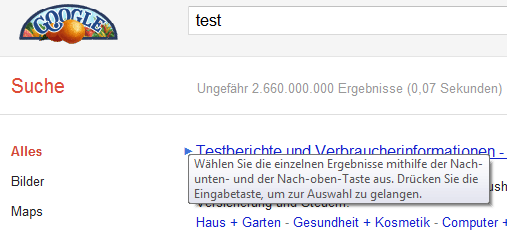 Google Pfeil - deutsche Übersetzung
