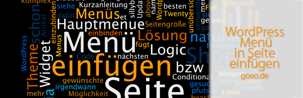WordPress Menü in Artikel einfügen