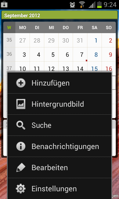 Android Einstellungen Startbildschirm