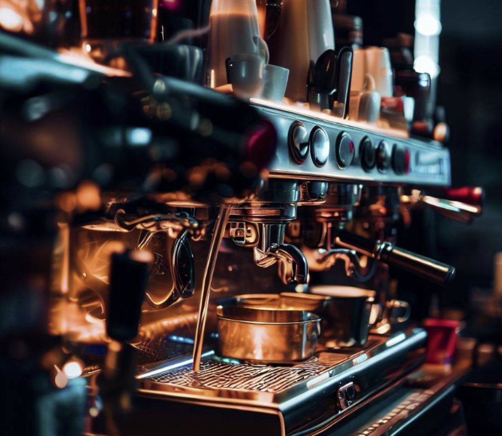 coffee machine barista colourful