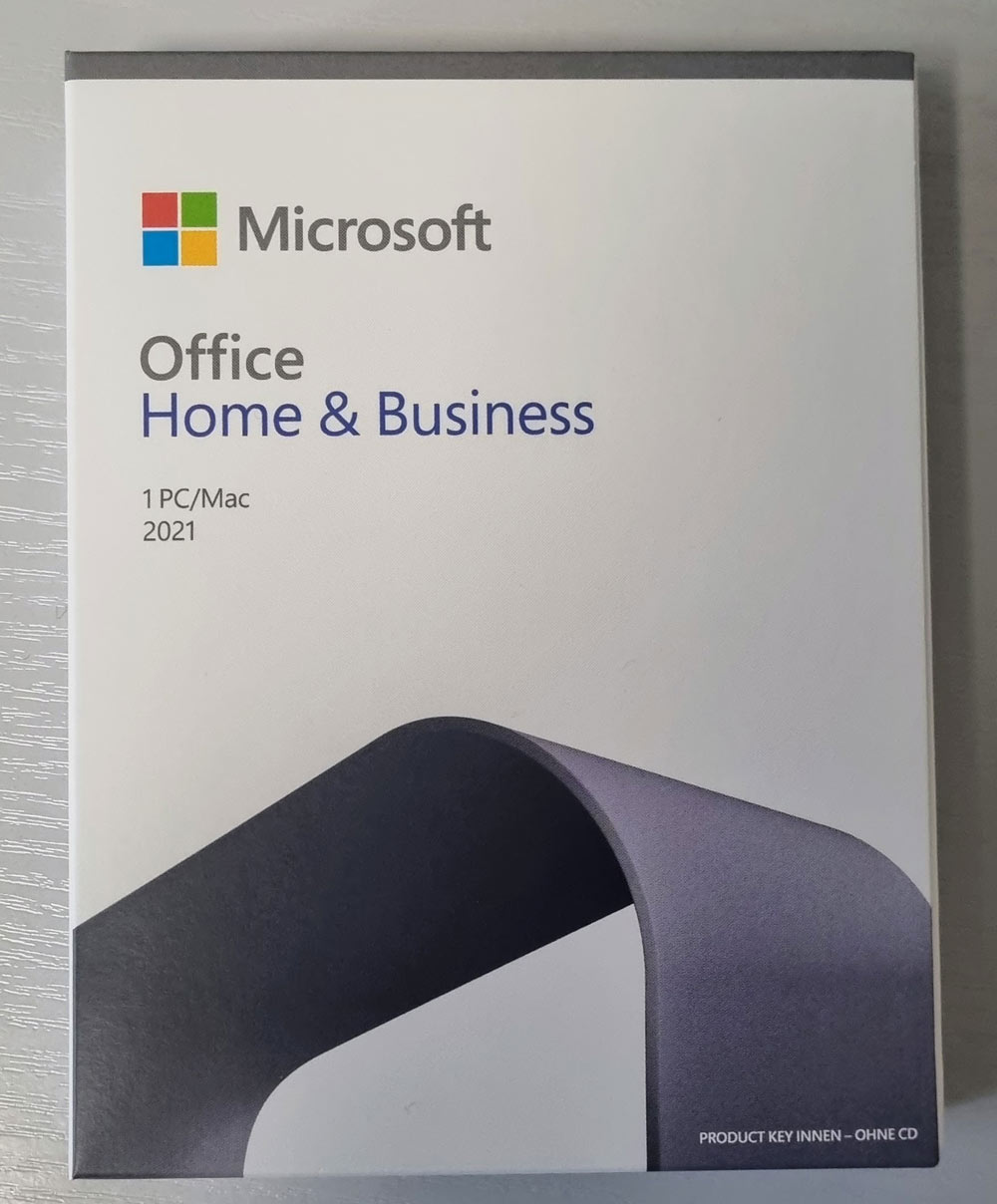 Microsoft Office Home & Business 2021 Verpackung