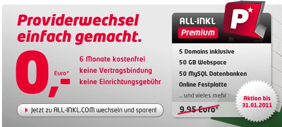Providerwechsel All-Inkl Aktion ALL-INKL.COM - Webhosting Server Hosting Domain Provider