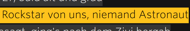 Rockstar, niemand Astronaut