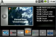 Fernsehen auf dem Android – WM 2010