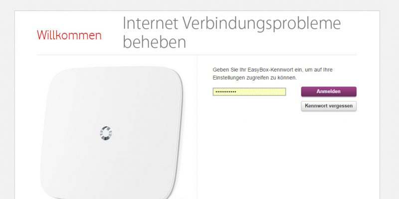 Internet ständig langsam oder weg – Neustart der EasyBox hilft