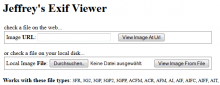 Tool Exif Daten auslesen – Jeffrey’s Exif viewer