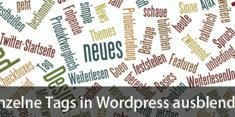 Einzelne Tags in WordPress ausblenden