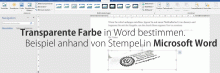 Microsoft Word Bild freistellen / transparente Farbe bestimmen