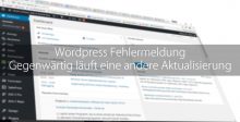 Gegenwärtig läuft eine andere Aktualisierung – WordPress Debugging