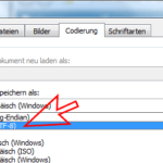 UTF8 in Word einstellen
