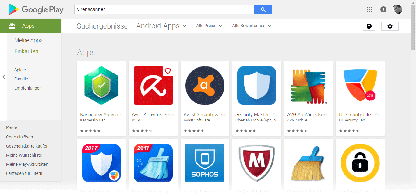 Virenscanner für Android