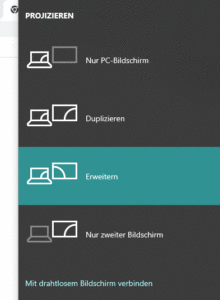 Windows Bildschirm erweitern