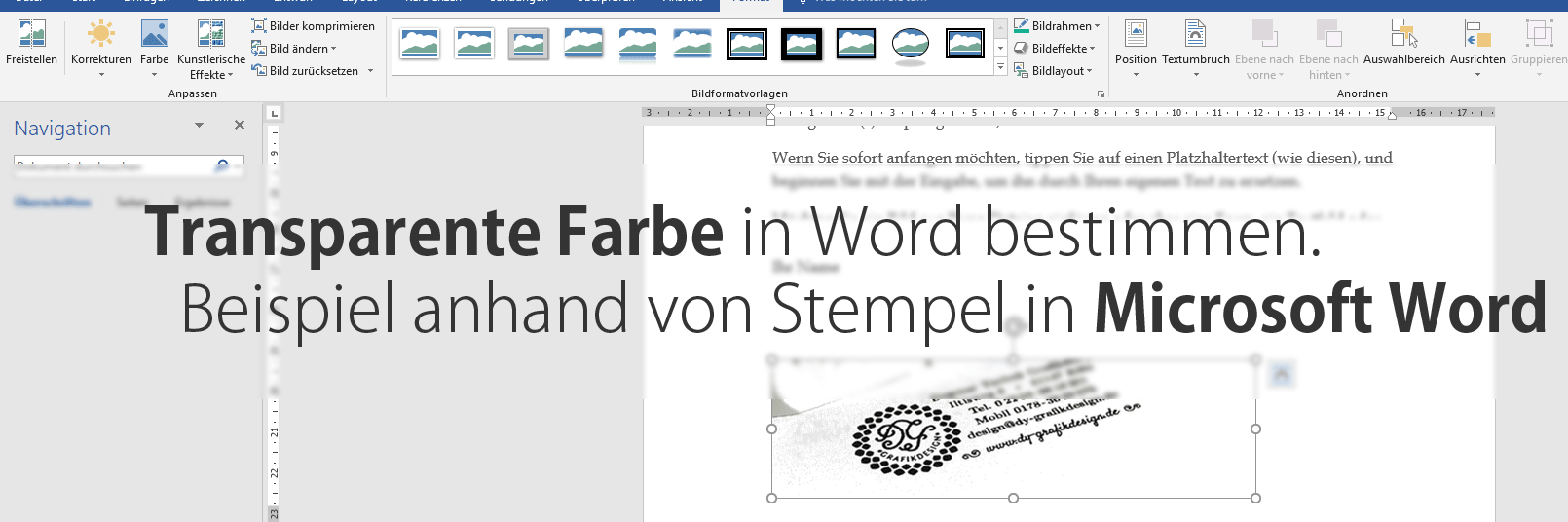 Microsoft Word 16 19 Bild Transparente Farbe Bestimmen Tikoim De