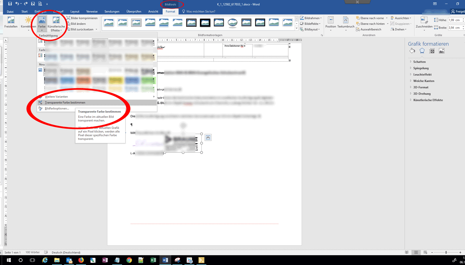 Microsoft Word 16 19 Bild Transparente Farbe Bestimmen Tikoim De