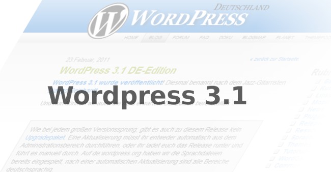 Wordpress 3.1 DE Version