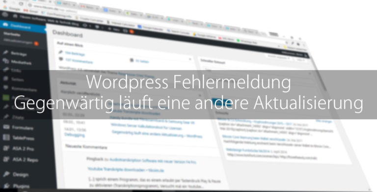 Gegenwärtig läuft eine andere Aktualisierung