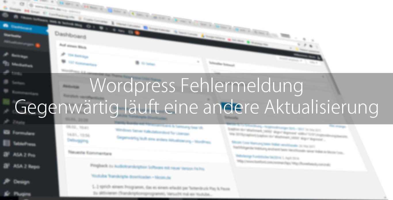Gegenwärtig läuft eine andere Aktualisierung