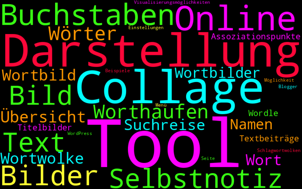 Wortwolke Neon