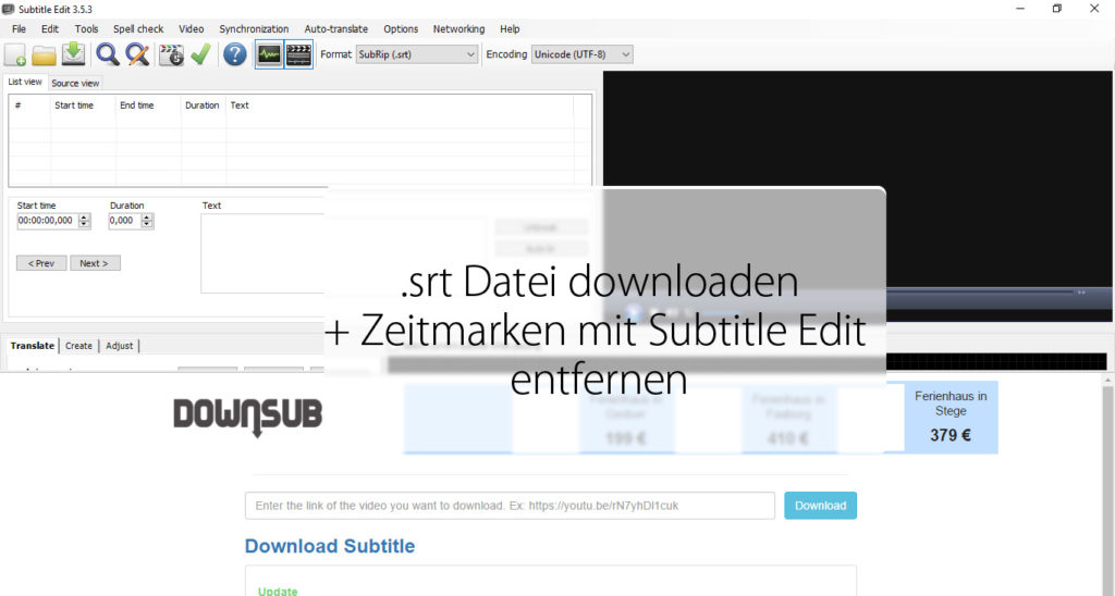 Youtube Transkript als Text